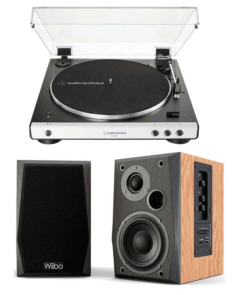 Audio Technica AT-LP60XBT WH + Wiibo NEO 50 Conjunto audio ATLP60XBT Neo 50