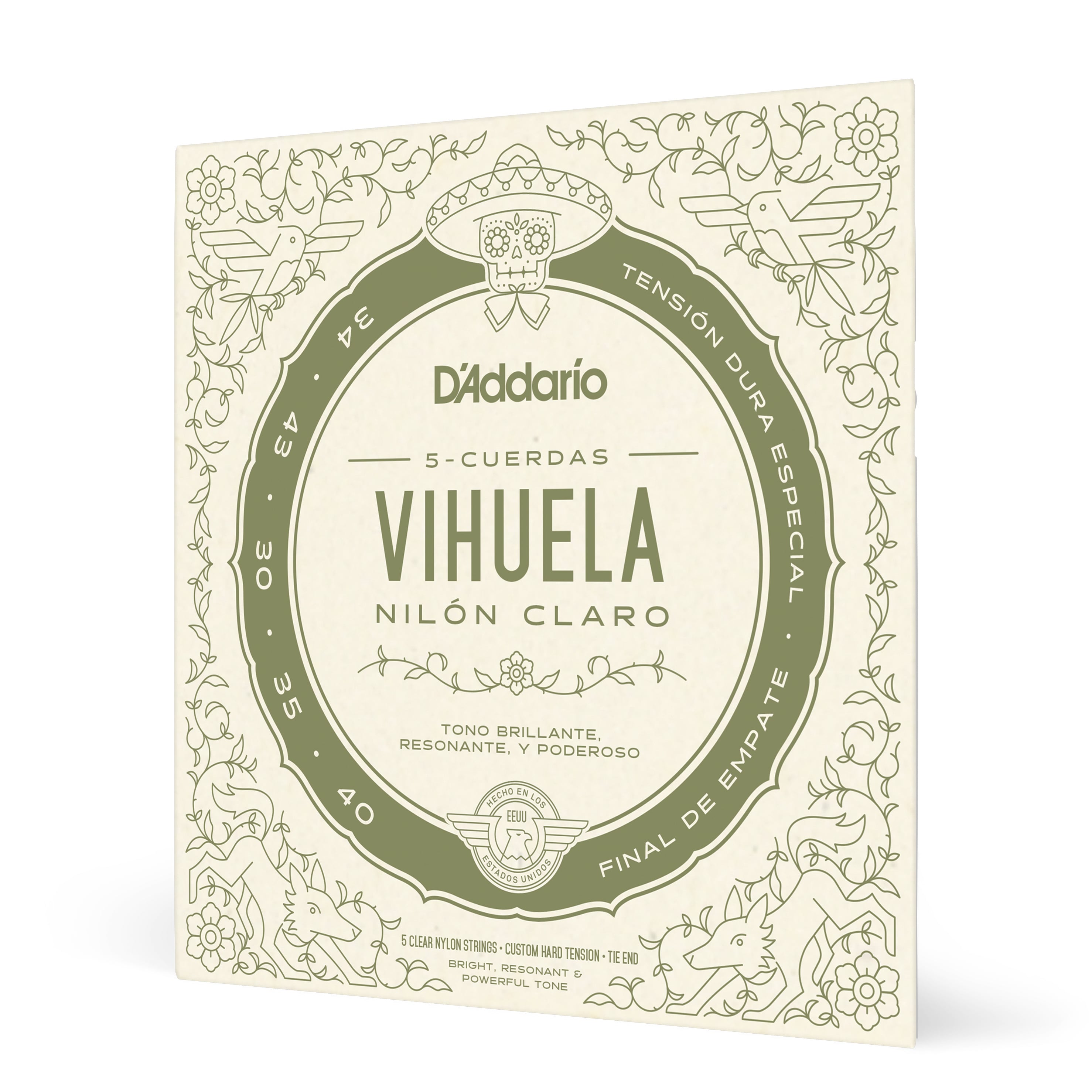 D´addario MV10C Vihuela Custom Hard Tension Strings MV10C