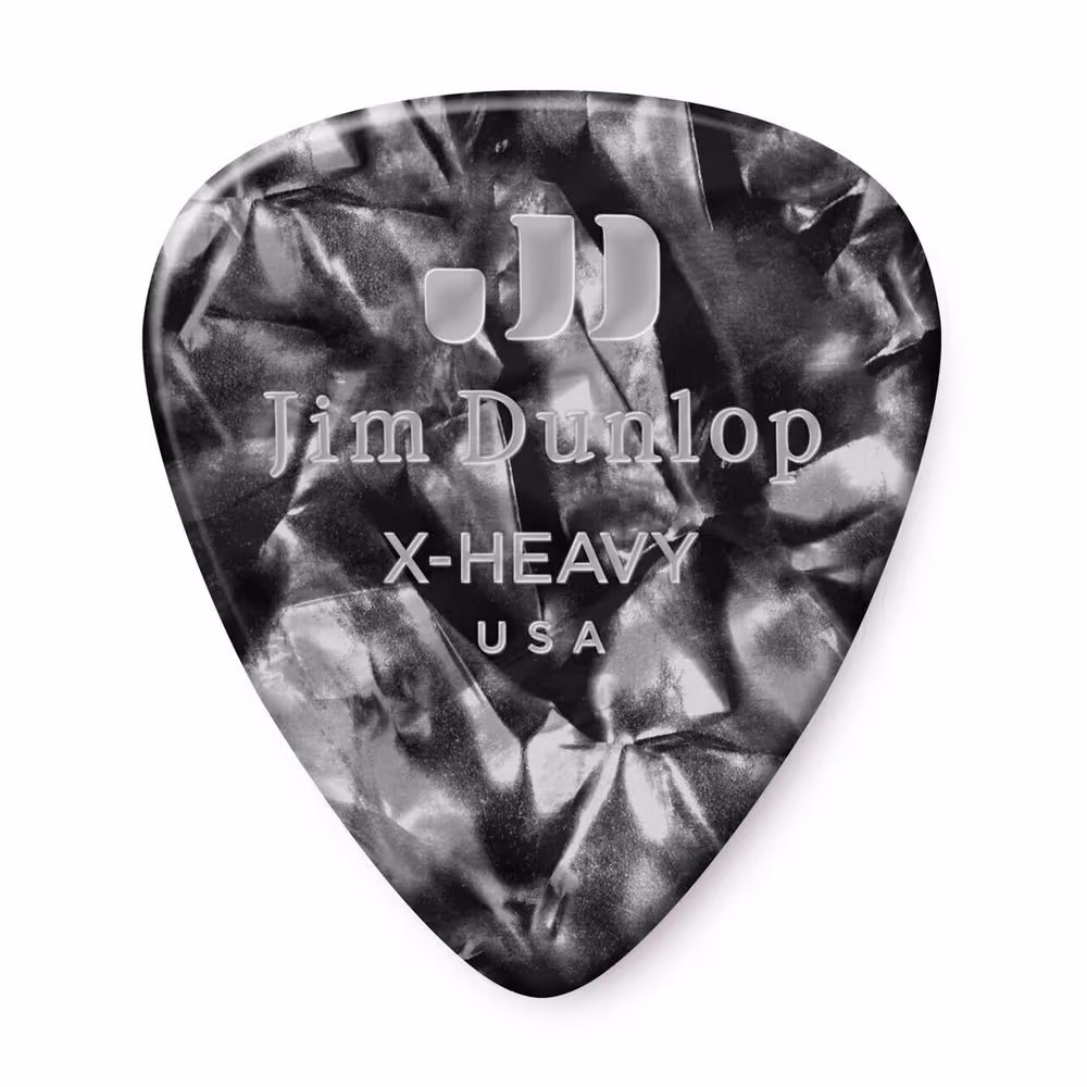 Dunlop Pack 72 Púas Genuine Celluloid Classic Negro Perlado - X Heavy ADU483R02EXH