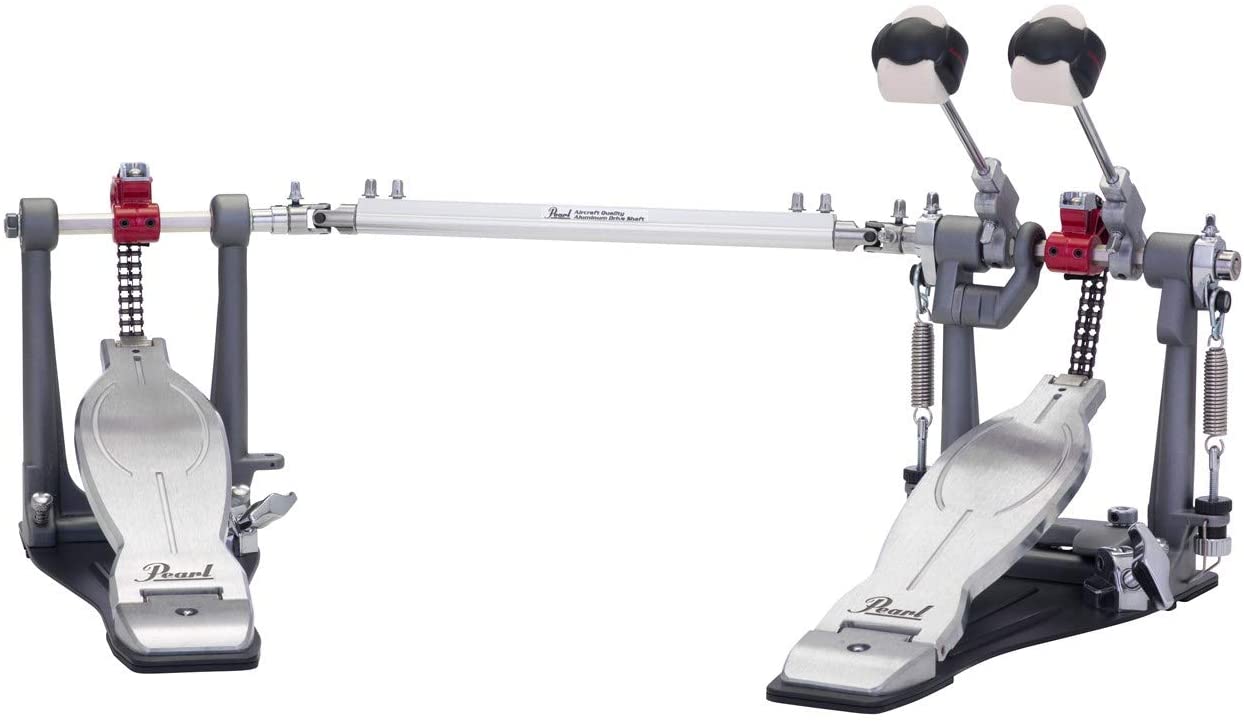 Pearl Pedal de Bombo Eliminator Solo Doble Rojo P-1032R
