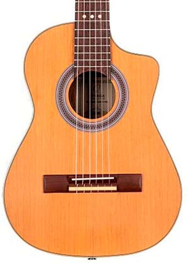 Ortega RQ39E. Guitarra Acústica Requinto Pro + Funda RQ39E