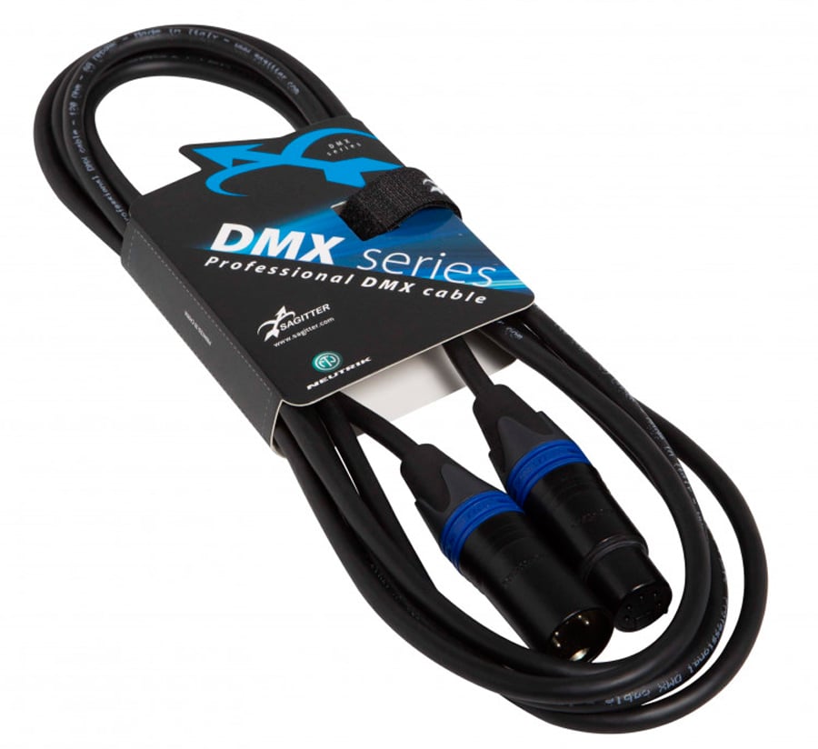 Sagitter DMX5PLU02. Cable DMX Profesional 5 Pines 2 Metros DMX5PLU02