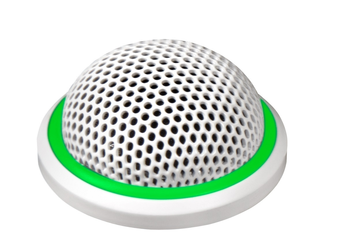 SHURE MX395W/O-LED Micrófono superficie Omni. Bajo Perfil Blanco XLR5 anillo bicolor MX395W/O-LED