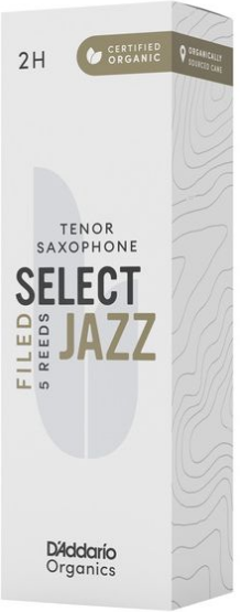 Daddario ORSF05TSX2H Organic Select Jazz Cañas Limadas Saxo Tenor Dureza 2 Hard Pack 5 uds ORSF05TSX2H
