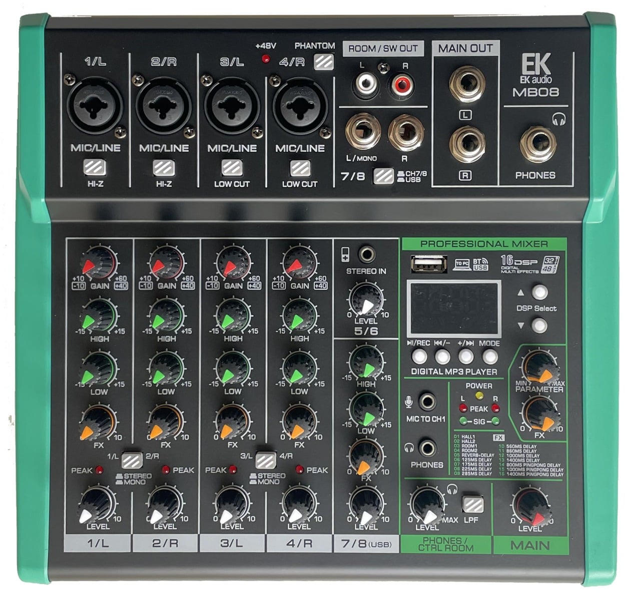 EK Audio Mesa De Mezclas Con Efectos Mb MB08