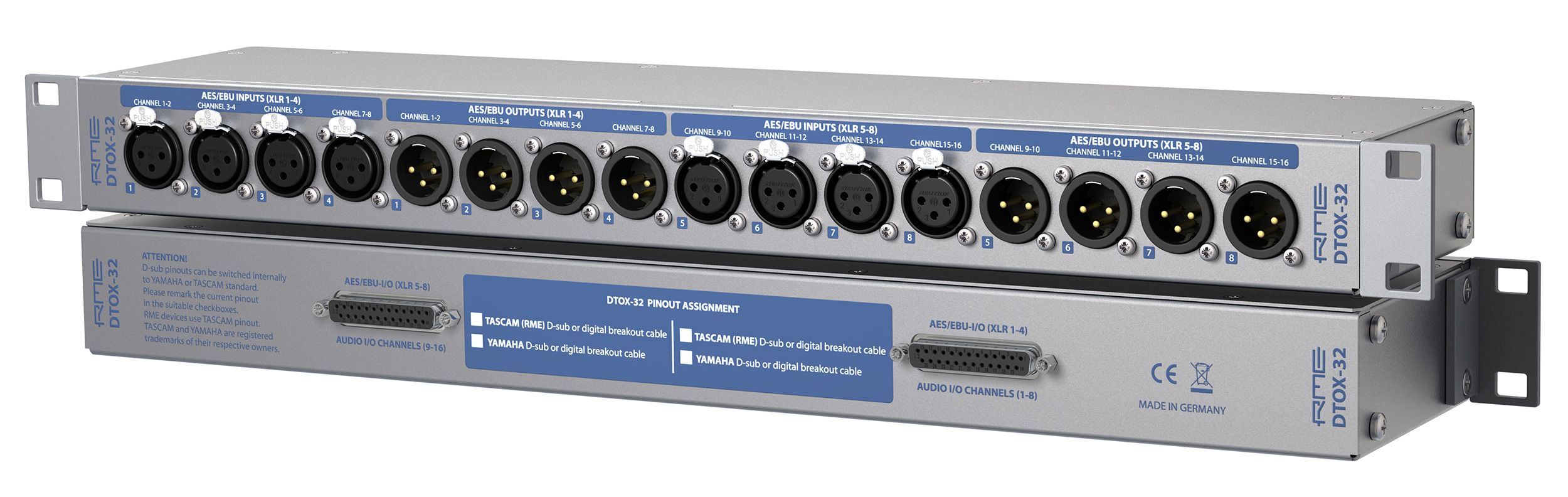 RME DTOX-32 Extensión para Interfaces Digitales Multicanal DTOX-32