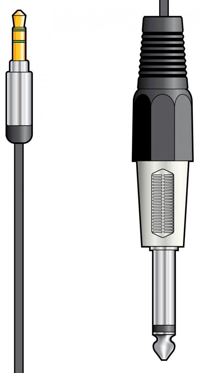 Chord Cable Jack 3.5mm Stereo - Jack 6.3mm Mono 1.5 metros Cable Jack 3.5mm Stereo - Jack 6.3mm Mono 1.5 metr