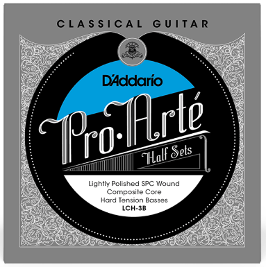 D Addario LCN-3B Cuerdas de Guitarra Clásica Ligeramente Pulida de Bajo de Tensión Dura LCN-3B
