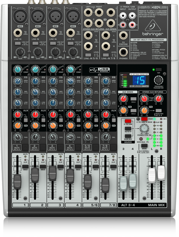 BEHRINGER X1204 USB Mezclador 12 Canales USB X1204USB Interface USB Mezclador 12 Canales