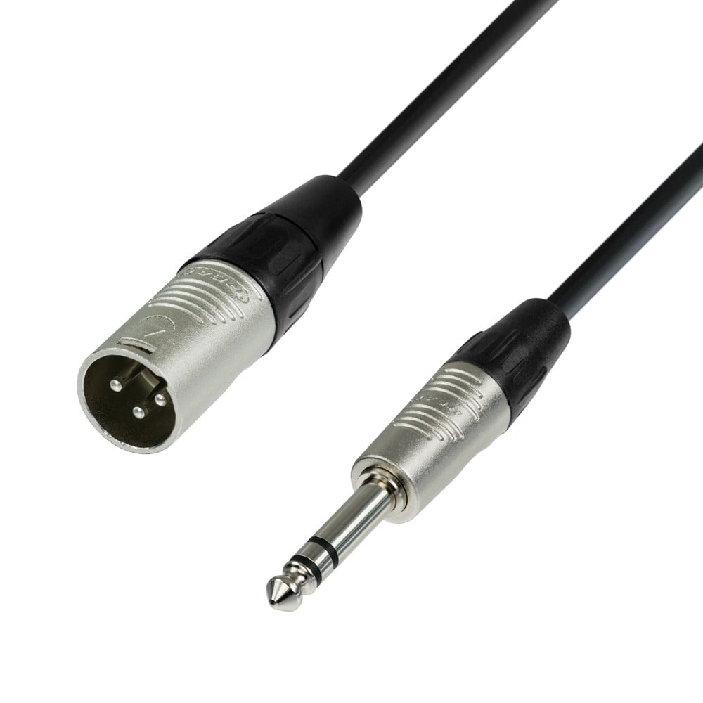 Adam Hall Cables K4 BMV 0150 Cable de Micro REAN de XLR macho a Jack 6,3 mm estéreo 1,5 m K4 BMV 0150
