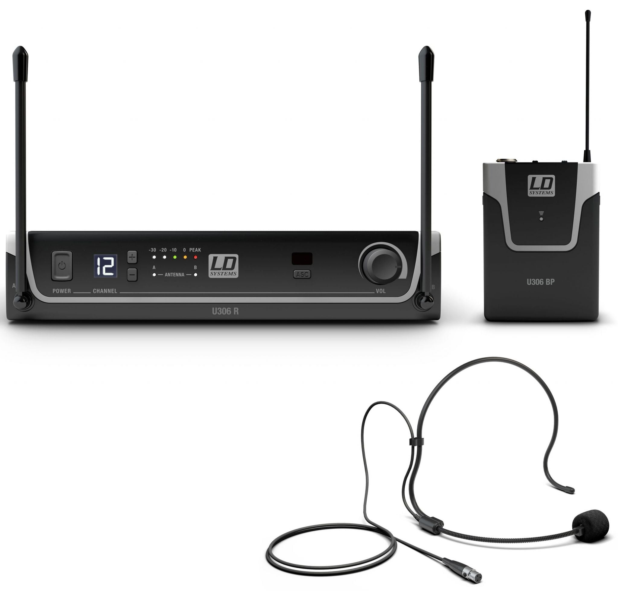 LD Systems U306 BPH Sistema Inalámbrico con Petaca y Micrófono de Diadema U306 BPH