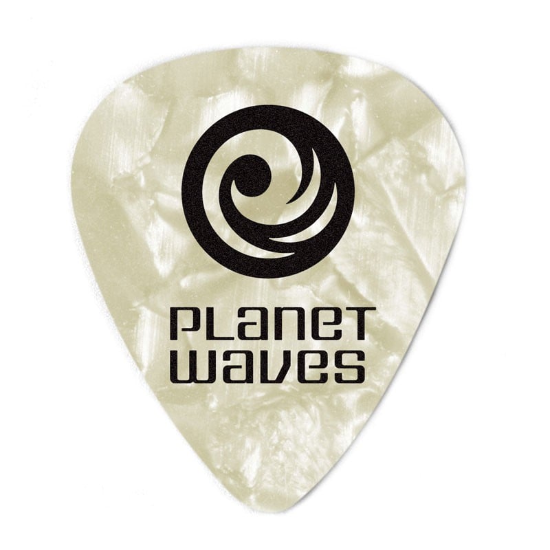 Planet Waves Set 10 Unidades Púa Celluloid White Pearl Medium 1CWP41