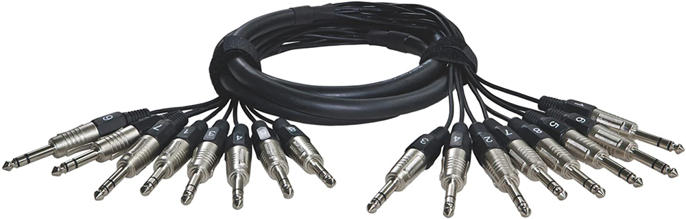 ALVA T8T8 PRO2 Cable multicanal analógico de 8 TRS 6,3mm a 8 TRS 6,3mm, 2 metros T8T8PRO2