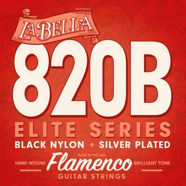 La Bella 820B Juego De Cuerdas Para Guitarra Clásica Flamenco Black Nylon 820B