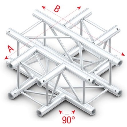 Showtec GQ30041 Cross 4-way - 50cm Pro-30 Square G Truss GQ30041