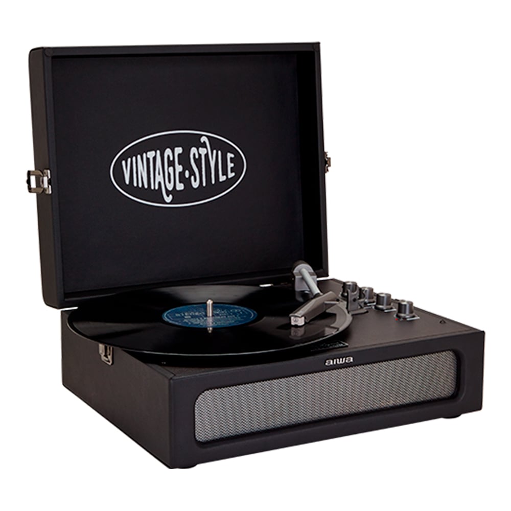 AIWA VPX-1971 BK Tocadiscos Tipo Maleta con Altavoces Integrados Bluetooth.USB VPX-1971 BK