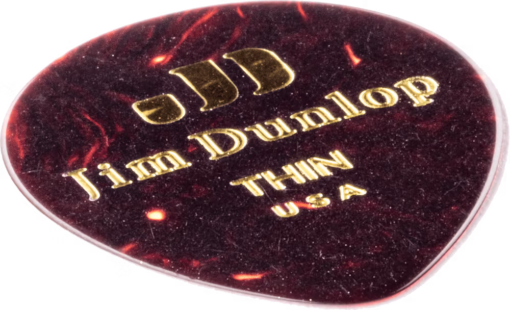 Dunlop Pack 12 Púas Genuine Celluloid Teardrop Shell - Thin ADU485P05TH