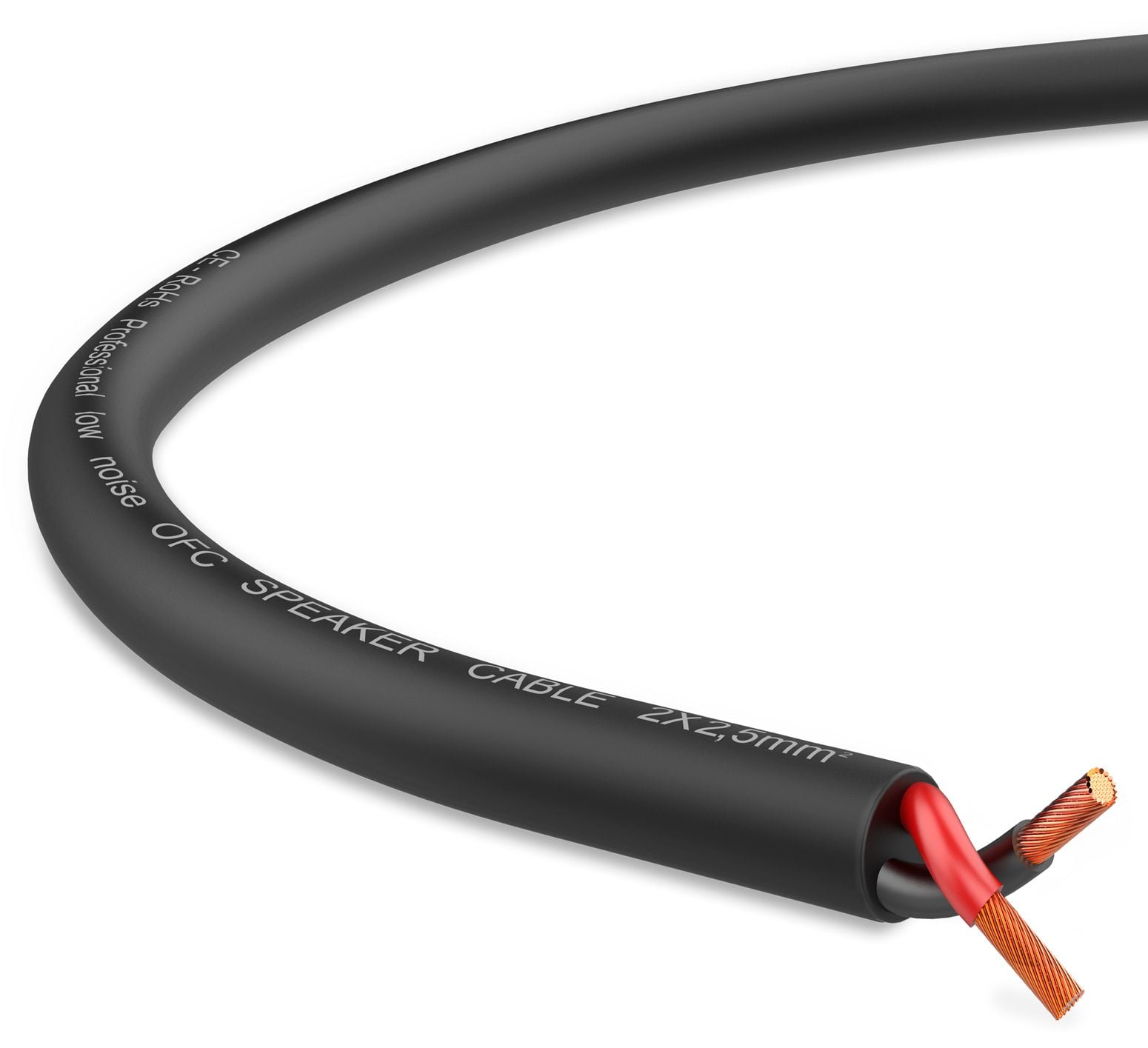 Audibax Silver BSA100 25 Black Bobina Cable Altavoz 100 Metros 2 X 2.5mm Silver BSA100 25 Black