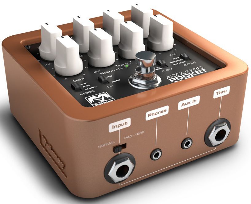Palmer Mi Pocket AMP Acoustic. Preamplificador portátil Guitarra Acústica Prees MI POC