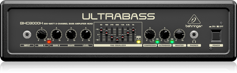 Behringer BXD3000H Cabezal de Bajo 300W - 4ohm y 180W - 8ohm BXD3000H