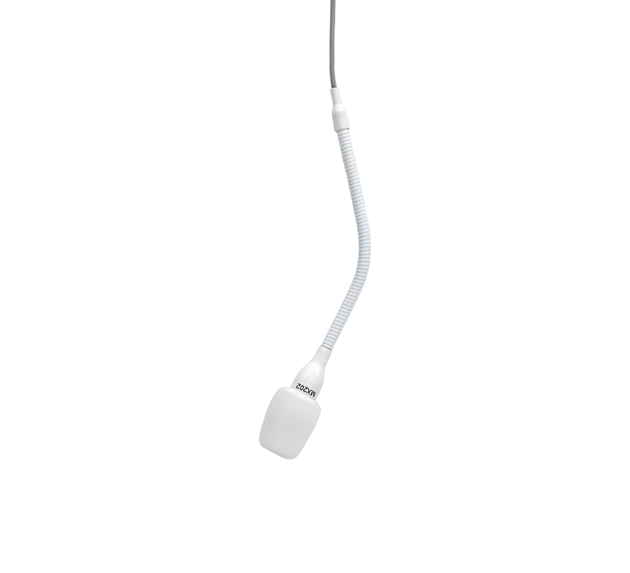 SHURE MX202W-A/C Micrófono mini-condens Cardioide Previo y Adaptador de soporte. Blanco. MX202W-A/C