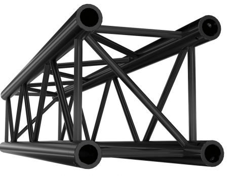 Showtec GQ30150HDB Straight 1500mm Heavy Duty Black Pro-30 Square G Truss GQ30150HDB