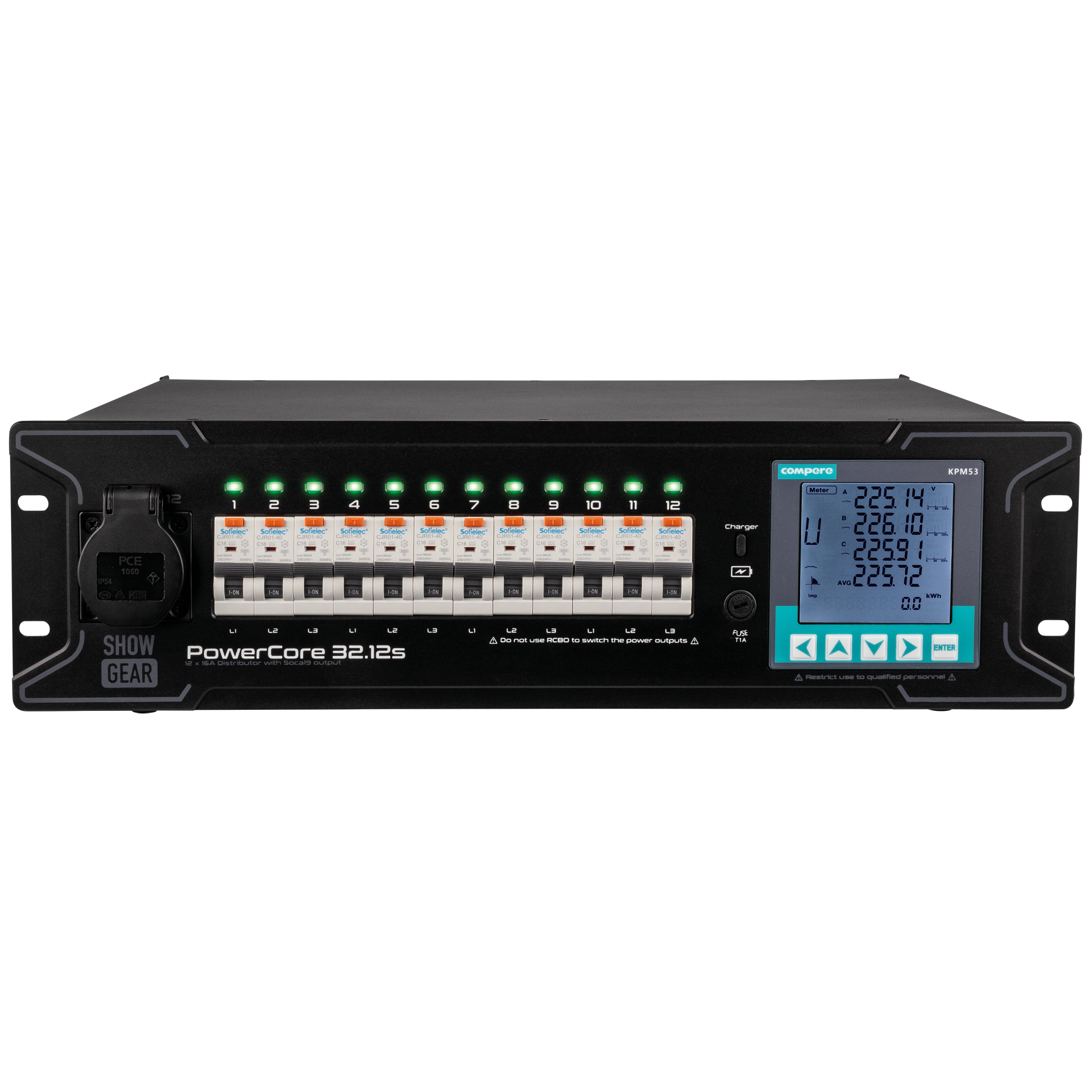 Showgear PowerCore 32.12s 1 + 6x Schuko + 2x Multipin S19 E623012