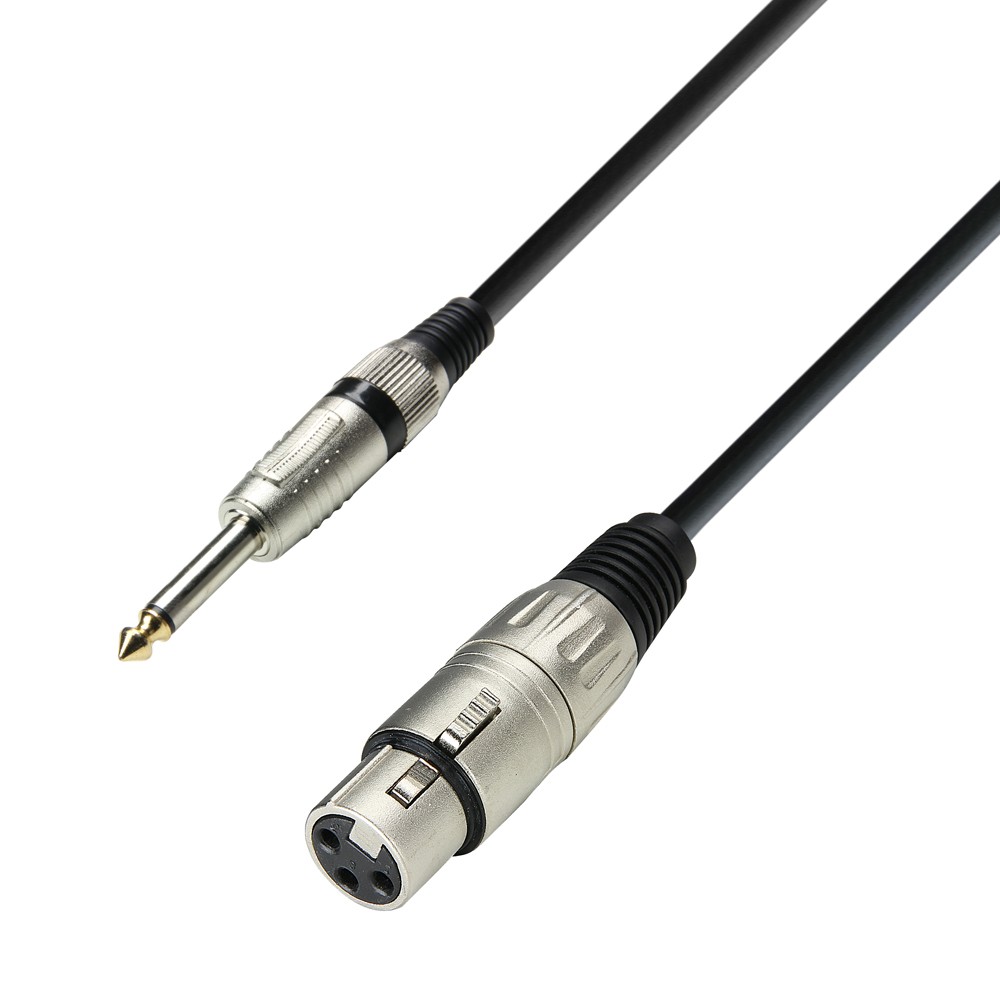 Adam Hall Cables K3 MFP 1000 Cable de Micro de XLR hembra a Jack 6,3 mm mono 10 m K3 MFP 1000
