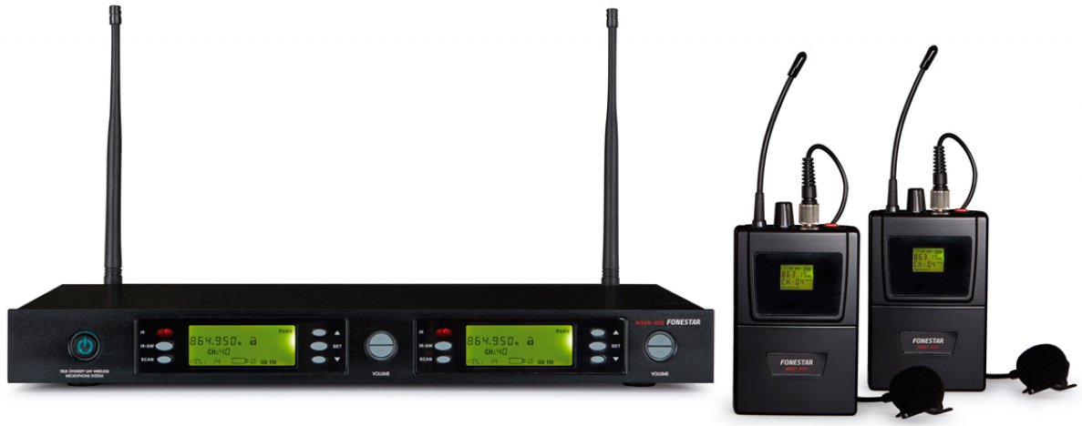 Fonestar MSH-892-512 Micrófono inalámbrico doble petaca UHF MSH-892-512