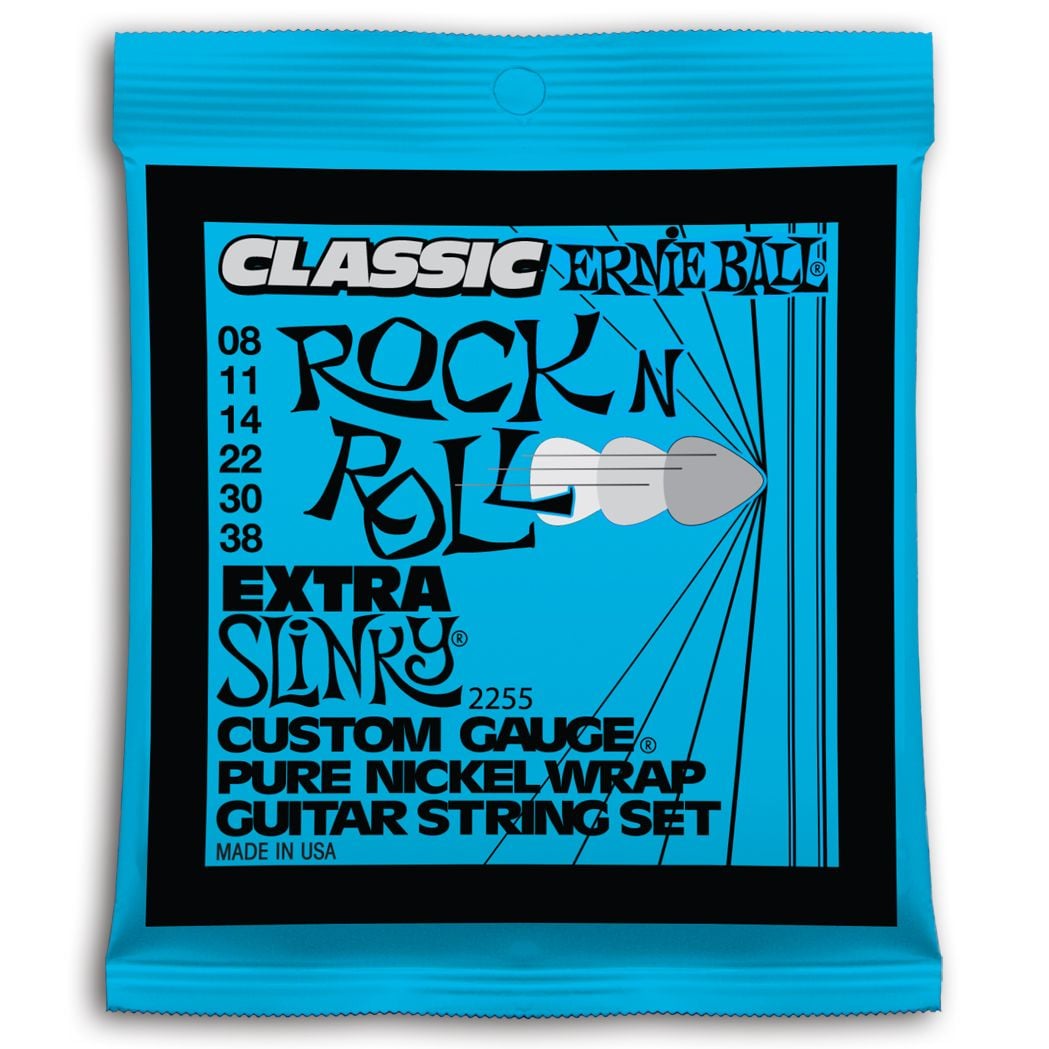 Ernie Ball 2255 Slinky P.Nickel Extra Cuerdas Para Guitarra Eléctrica 8-38 2255