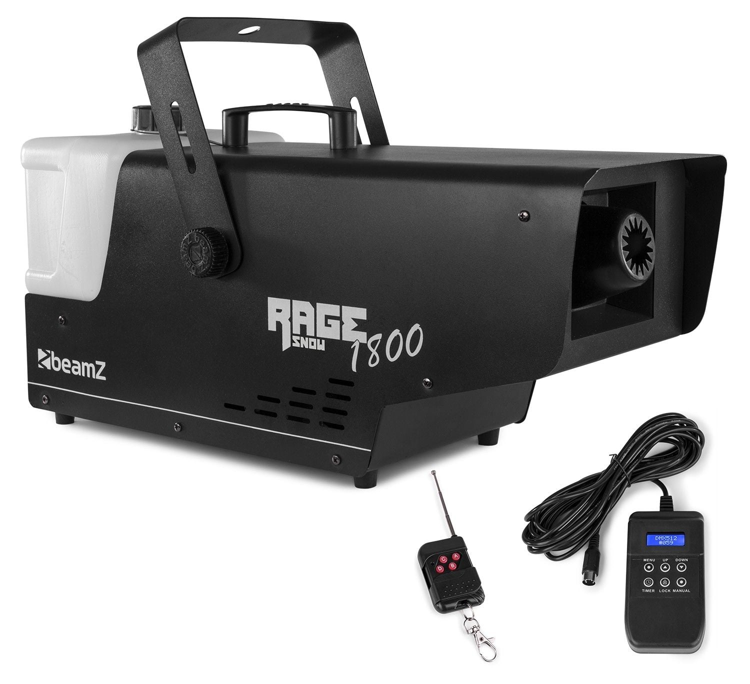 Beamz Rage1800 Maquina Nieve Wireless Dmx Tim Cntrl 160727 Rage 1800 SNOW