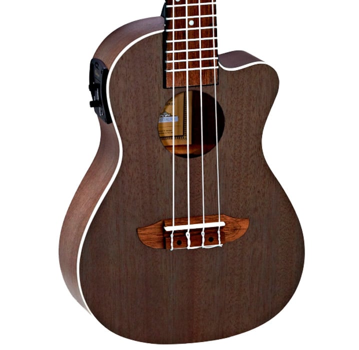 Ortega Rucoal-Ce Ukelele de Concierto See Thru Black RUCOAL-CE