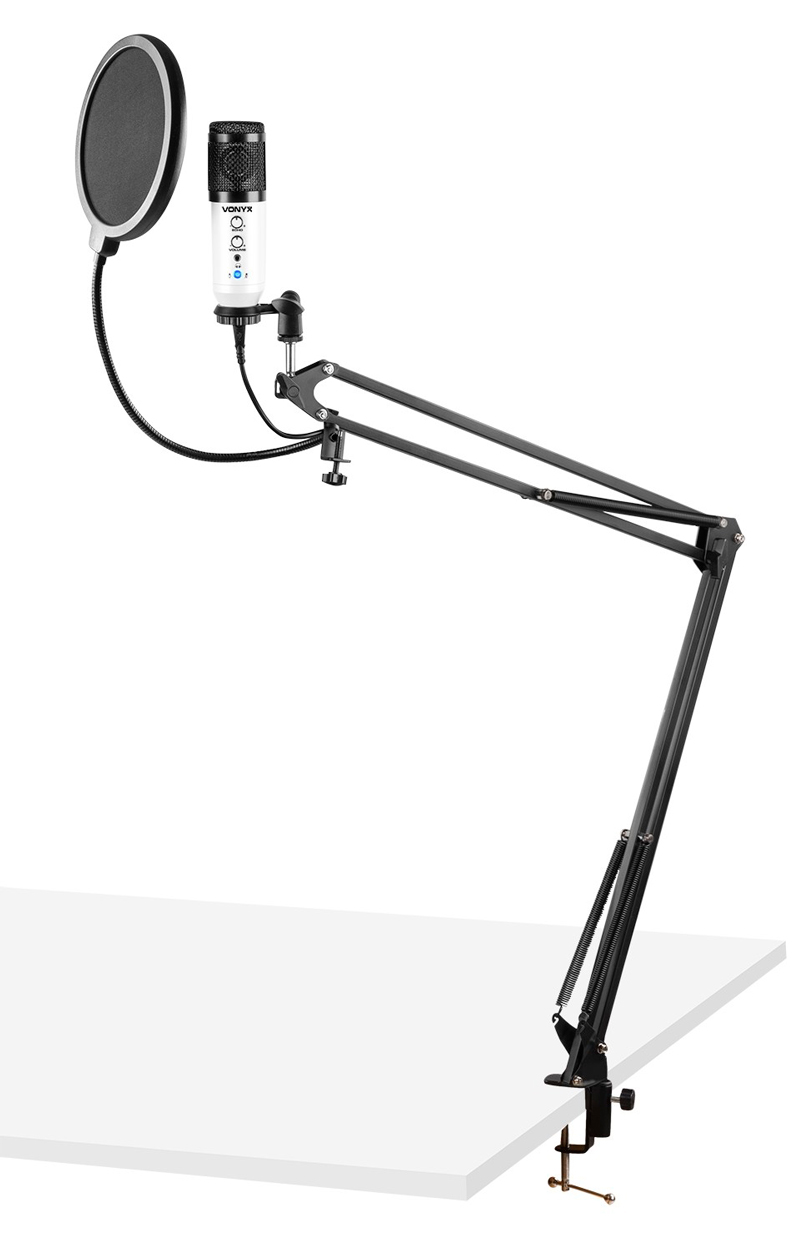 VONYX CMS320W. Kit de Micrófono Estudio USB Echo Blanco 173.560 CMS320W