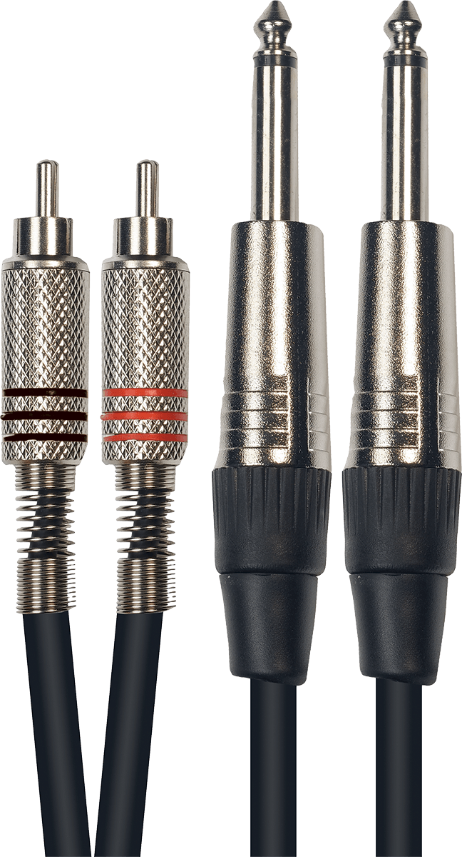 Yellow Cable ECO-K03-3 Cable de 3 Metros 2 RCA Macho a 2 Jack Mono Macho ECOK03-3