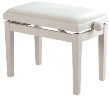 Amadeus PB007 Banqueta Regulable Para Piano Blanco Mate PB007