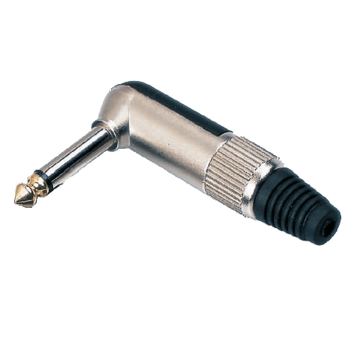 Soundsation Conector metálico angular SJ033M-B, jack mono de 6,3 mm (caja de 25 u SJ033M-B