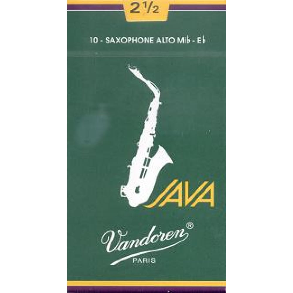 Vandoren Caja 10 Cañas Saxo Alto  Java 2½ caja verde Java 2½ caja verde