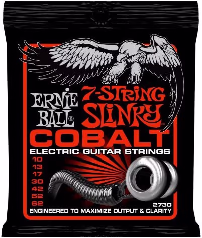 ERNIE BALL Juego Eléctrica S. Cobalt 7St. Skinny Top/Hv10-62 EB2730