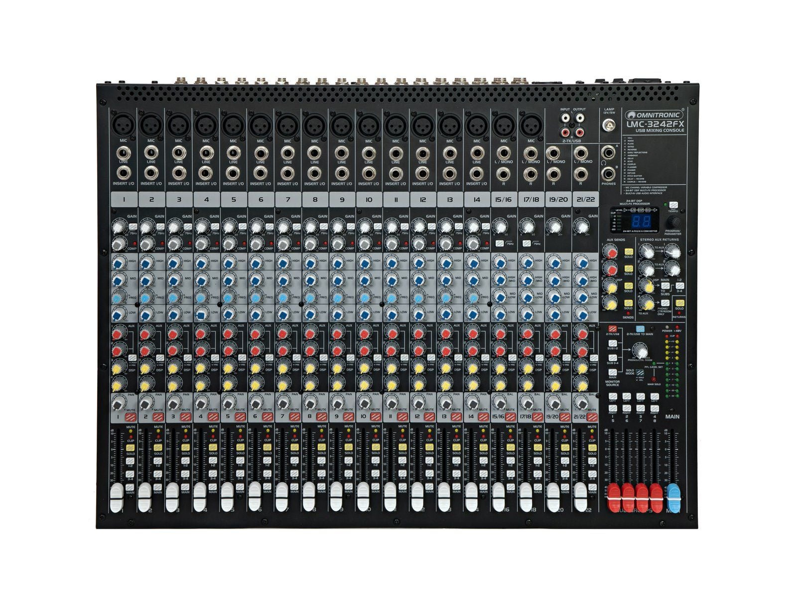 Omnitronic LMC-3242FX USB Mesa de Mezclas LMC-3242FX USB