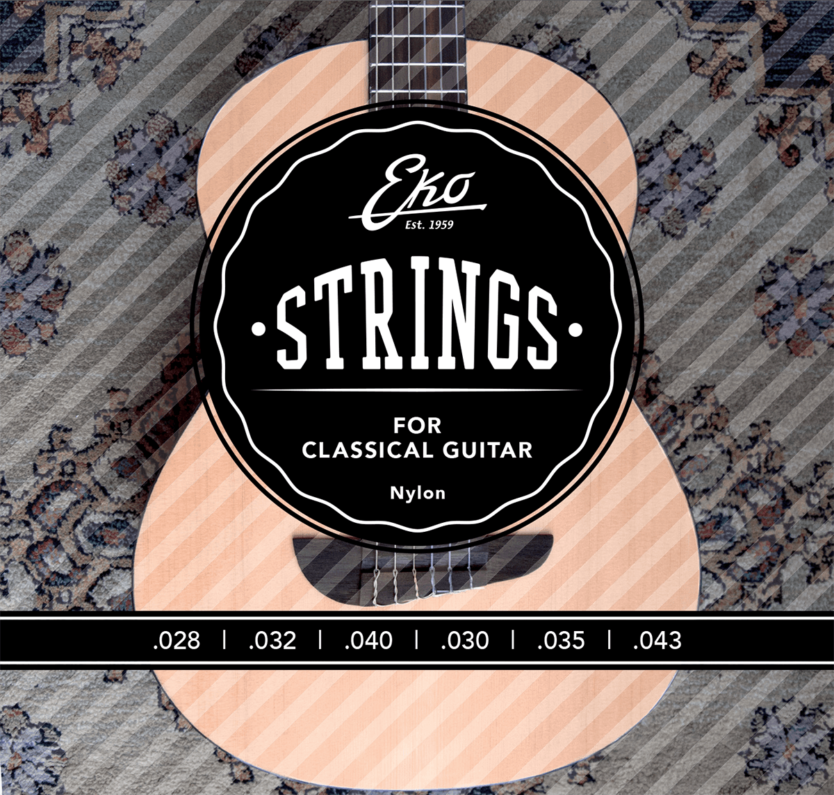 Eko Clasica Nylon Medium 28-43 Cuerdas para Guitarra Clasica CLASICA NYLON MEDIUM 28-43