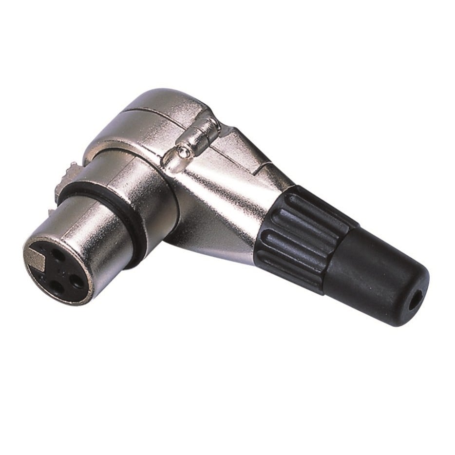 Soundsation Conector metálico angular XLR hembra de 3 pines SXLR034F-B (caja de 2 SXLR034F-B