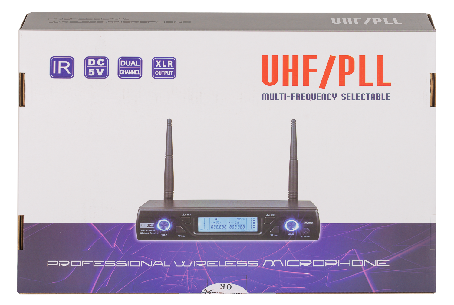 EK Audio Sistema Inalámbrico De Dos Micrófonos Cabeza Y Cabeza wlcc EKWLCC