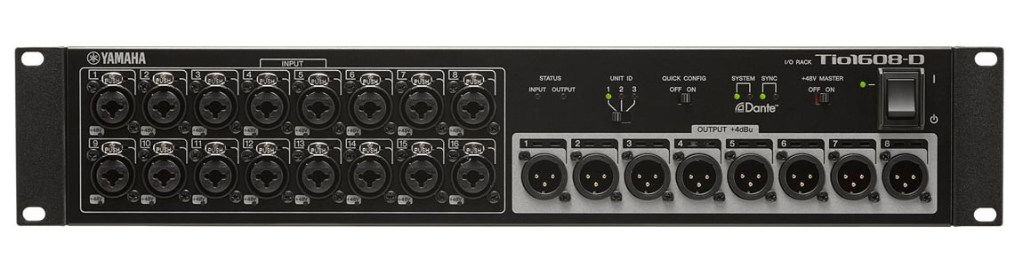 Yamaha TIO1608-D2 Rack de E/S con Protocolo Dante TIO1608-D