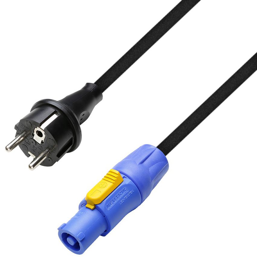 Adam Hall 8101 PCON 0150 Cable eléctrico CEE 7/7 - Powercon 1,5 mm² 1,5 m 8101 PCON 0150