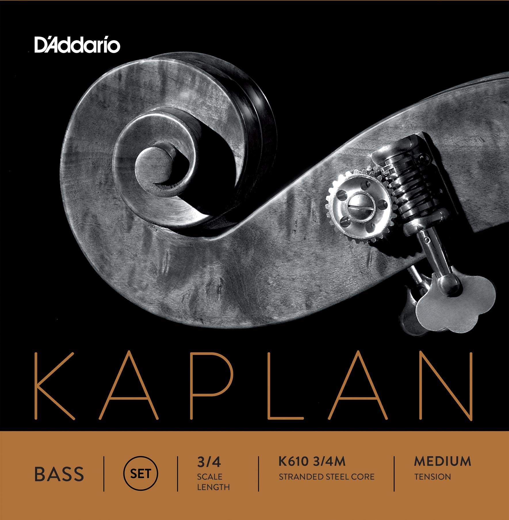 D´addario K610 Set de cuerdas para contrabajo 3/4 tensión media K610-3/4M Kaplan Bass 3/4