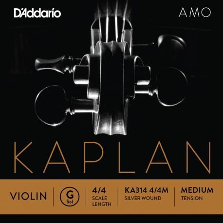 D´addario KA314 Cuerda Kaplan Amo Medium Sol (G) para violín 4/4 KA314 4/4M Kaplan Amo Violin G