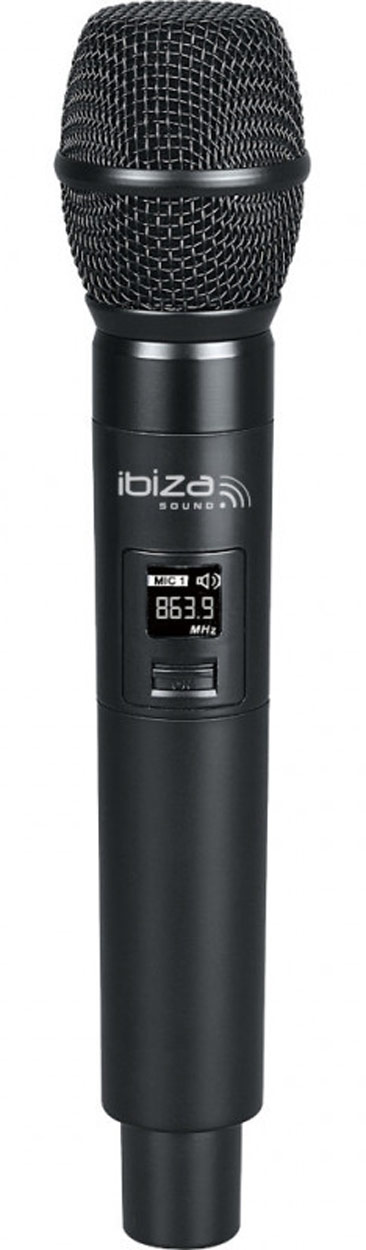 Ibiza Sound HM20-UHF Micrófono de Mano UHF 863.9MHz HM20-UHF