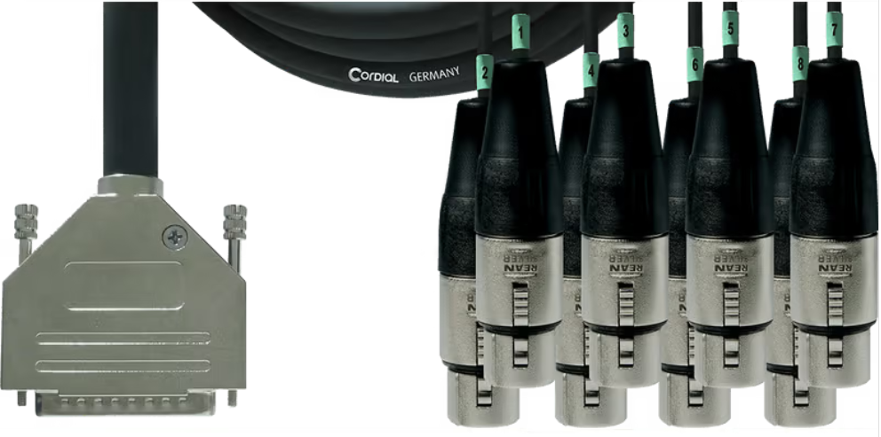 Cordial CFD 5 DFT Cable para interfaz Sub-D/8 XLR Hembra 5 m CFD 5 DFT Cable para interfaz Sub-D/8 XLR Hembra 5