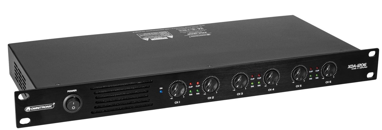 Omnitronic XDA-1206 Amplificador Multicanal Clase D XDA-1206