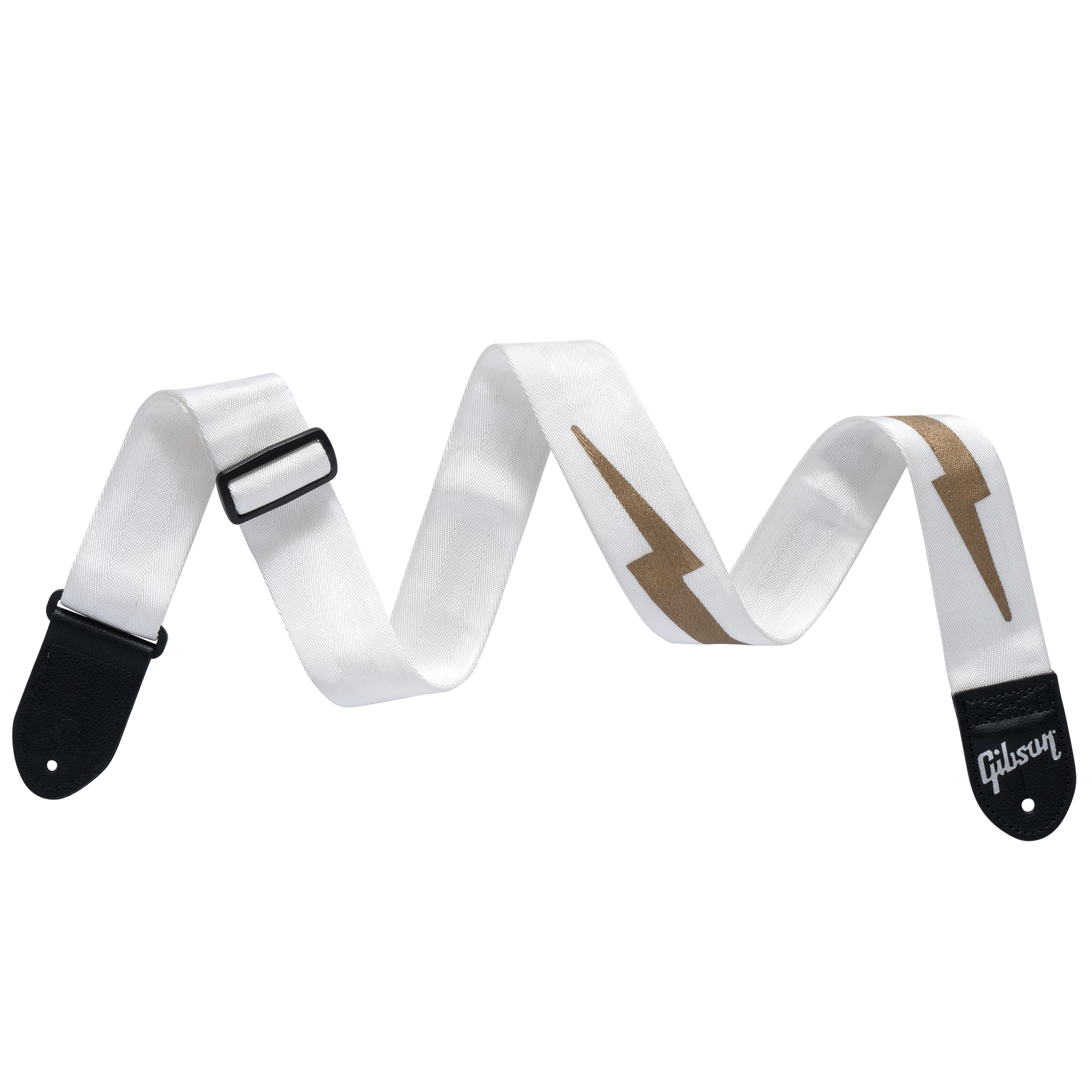 Gibson ASBOLT-WHT The Lightning Bolt Seatbelt (White) Correa Guitarra The Lightning Bolt Seatbelt (White)